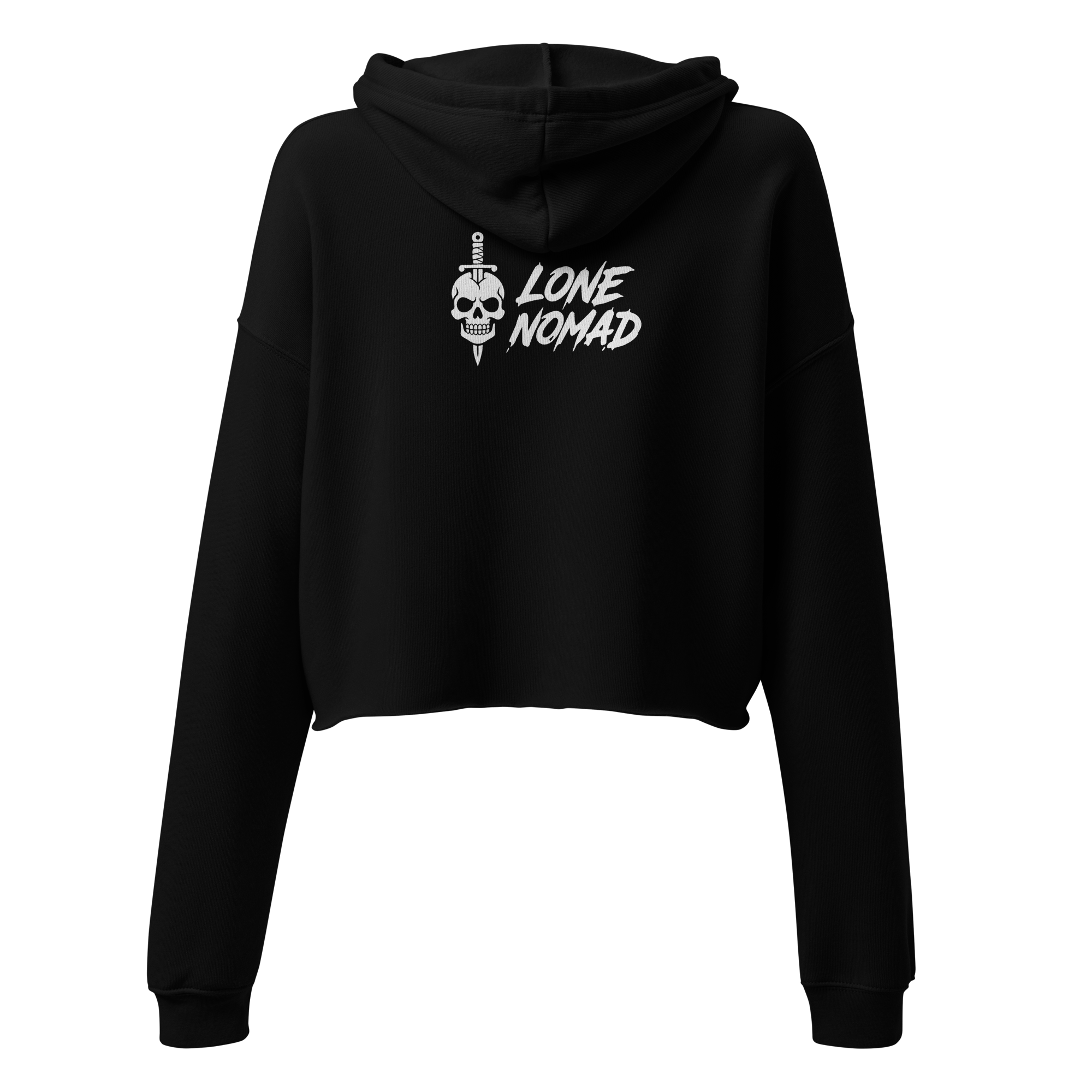 Skull And Dagger Crop Hoodie
